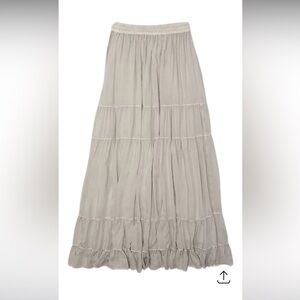 American Eagle Tan Maxi Skirt FLOWY TIERED  WOMENS SIZE XS Y2K  FAIRY Boho